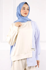 Bej Oysho Gömlek Garnili Takım