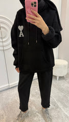 AMI SIYAH SWEATSHIRT - nuha collection