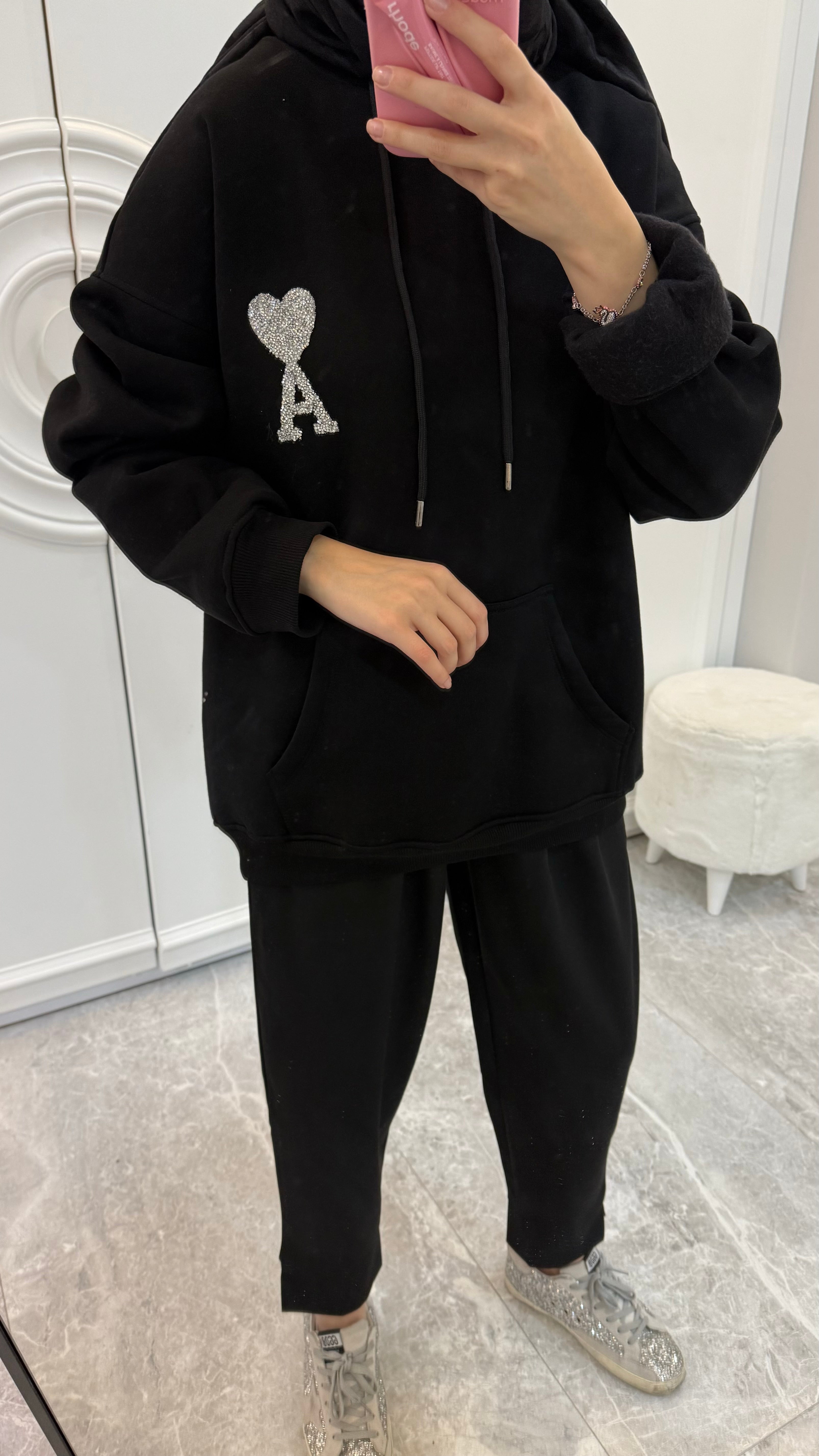 AMI SIYAH SWEATSHIRT - nuha collection
