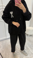 AMI SIYAH SWEATSHIRT - nuha collection