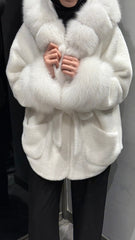 BEYAZ BLOOM KURK - nuha collection