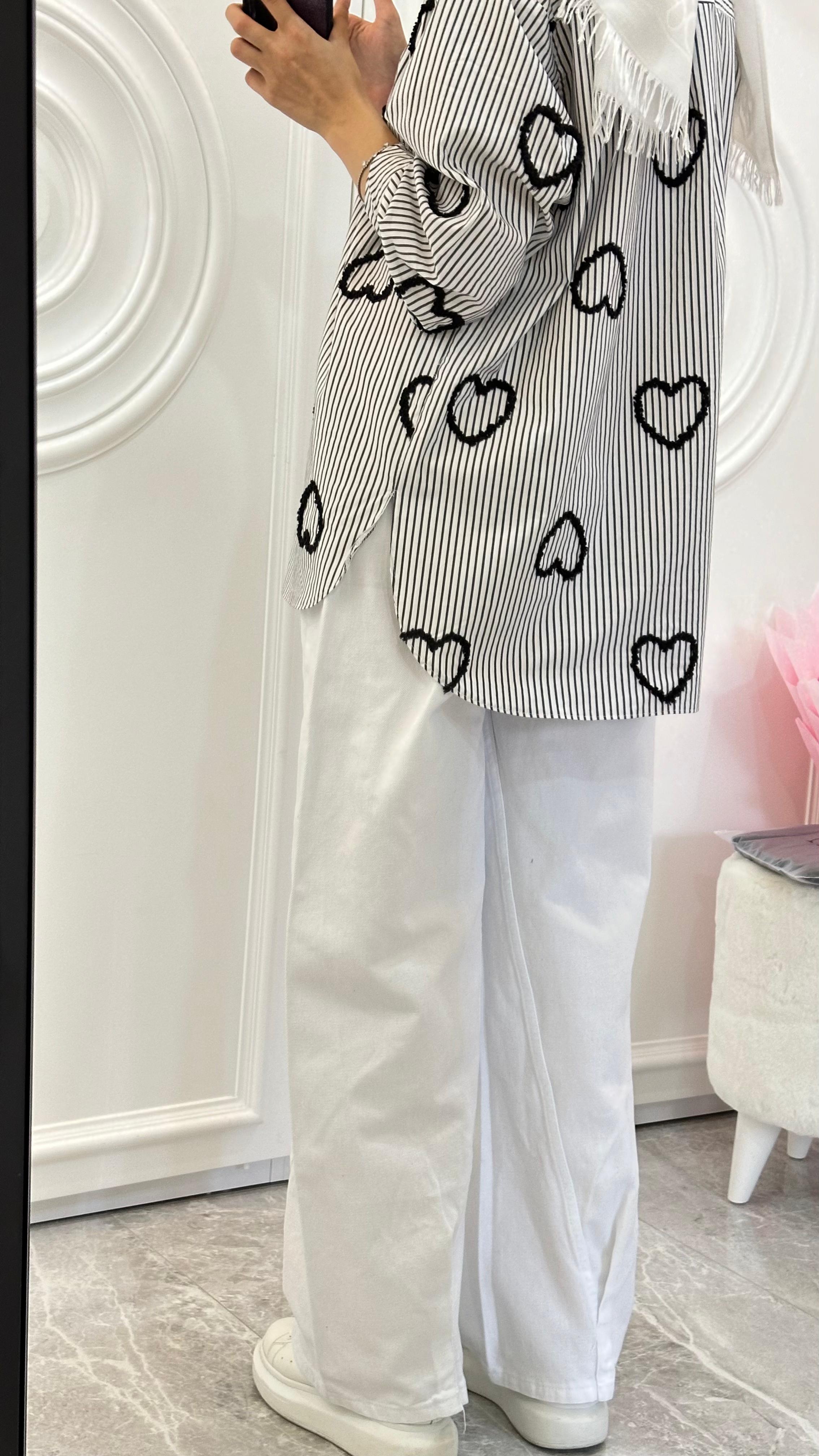 BEYAZ KOT PANTOLON - nuha collection