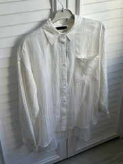 BEYAZ CIZGILI GOMLEK - nuha collection