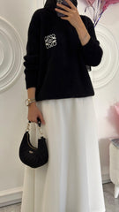 LOEWE SIYAH ANGORA KAZAK - nuha collection