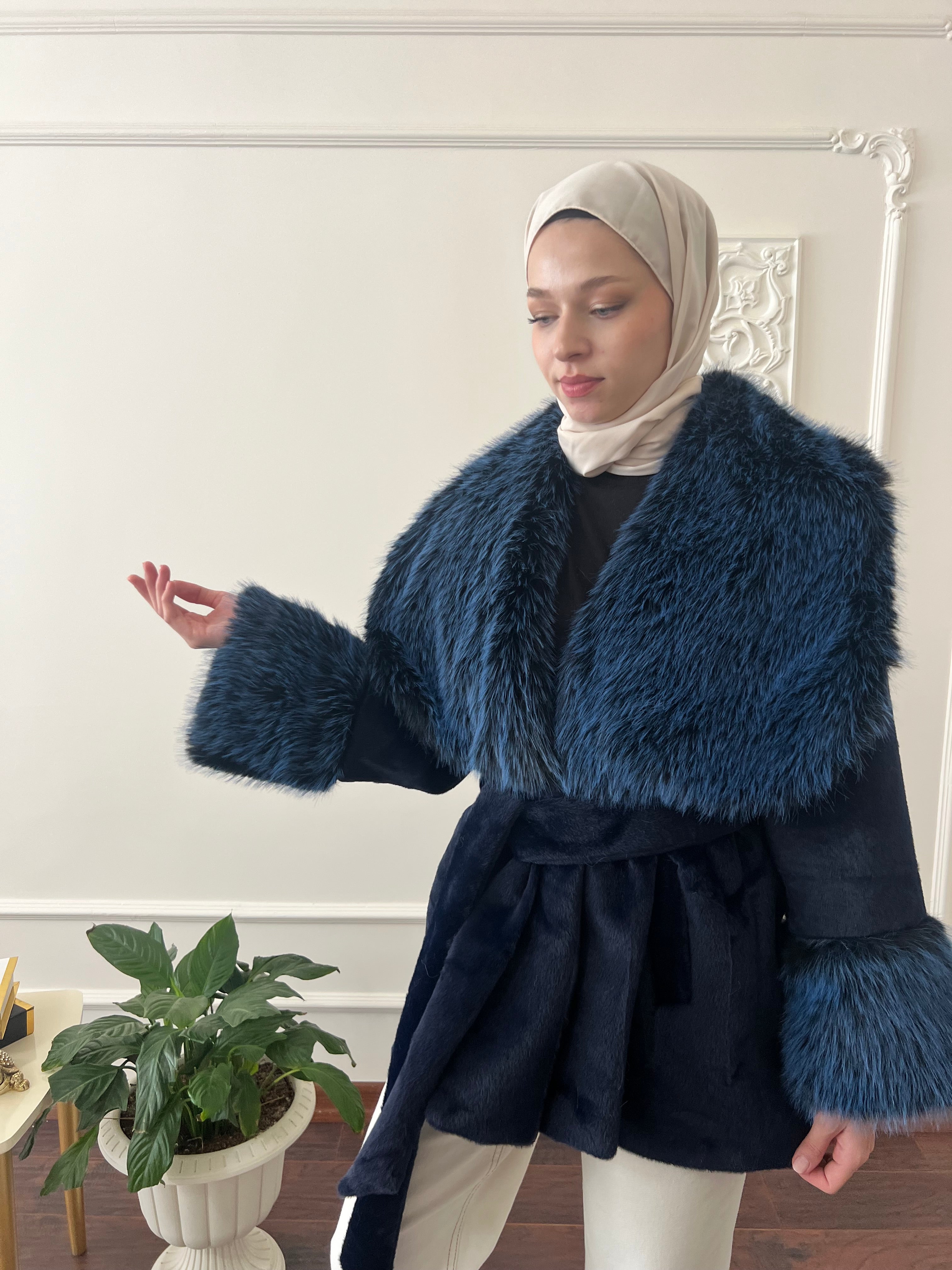 Kürk Yakalı Goldfox Kaban