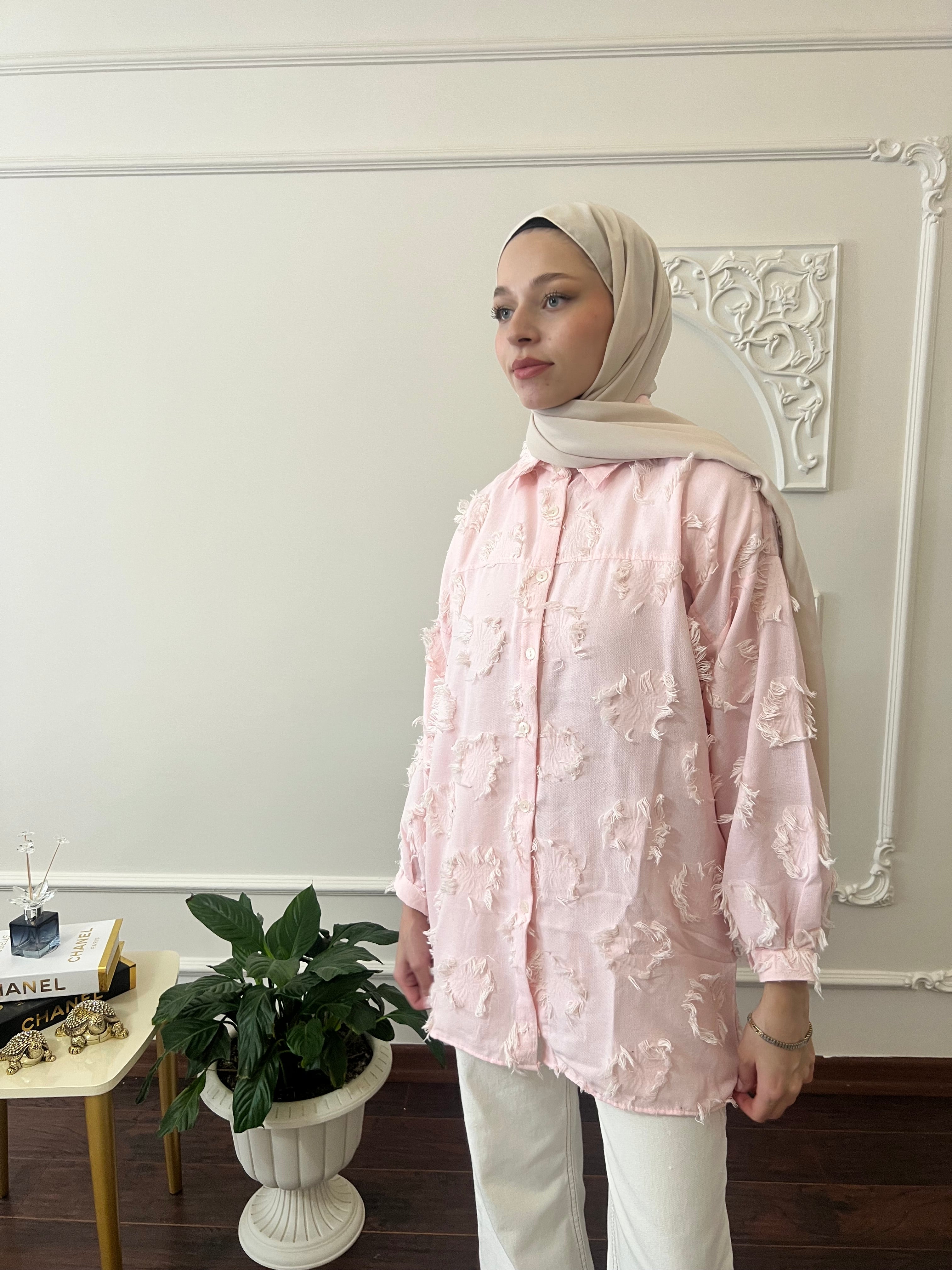 Püskül Detaylı Kimono Gömlek