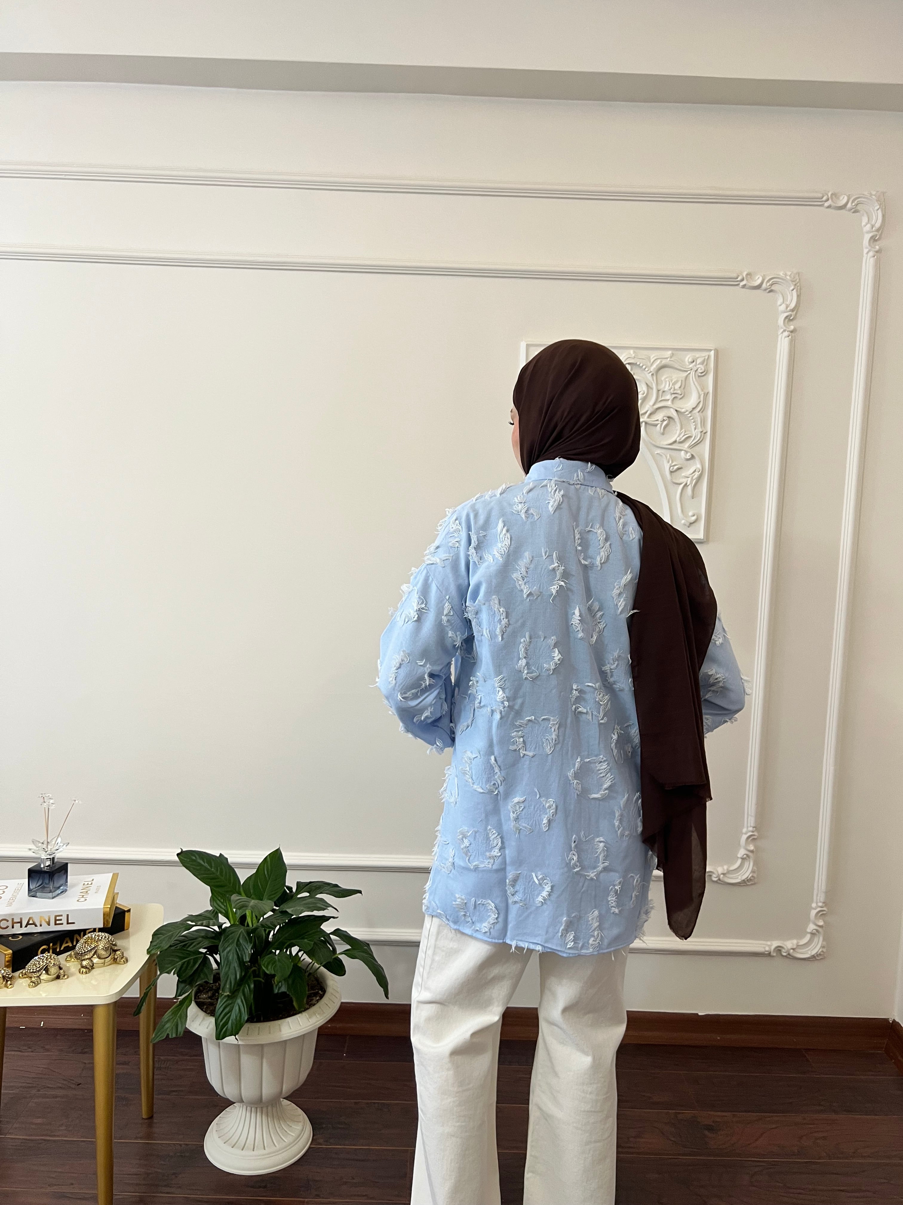 Püskül Detaylı Kimono Gömlek