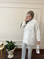 Püskül Detaylı Kimono Gömlek