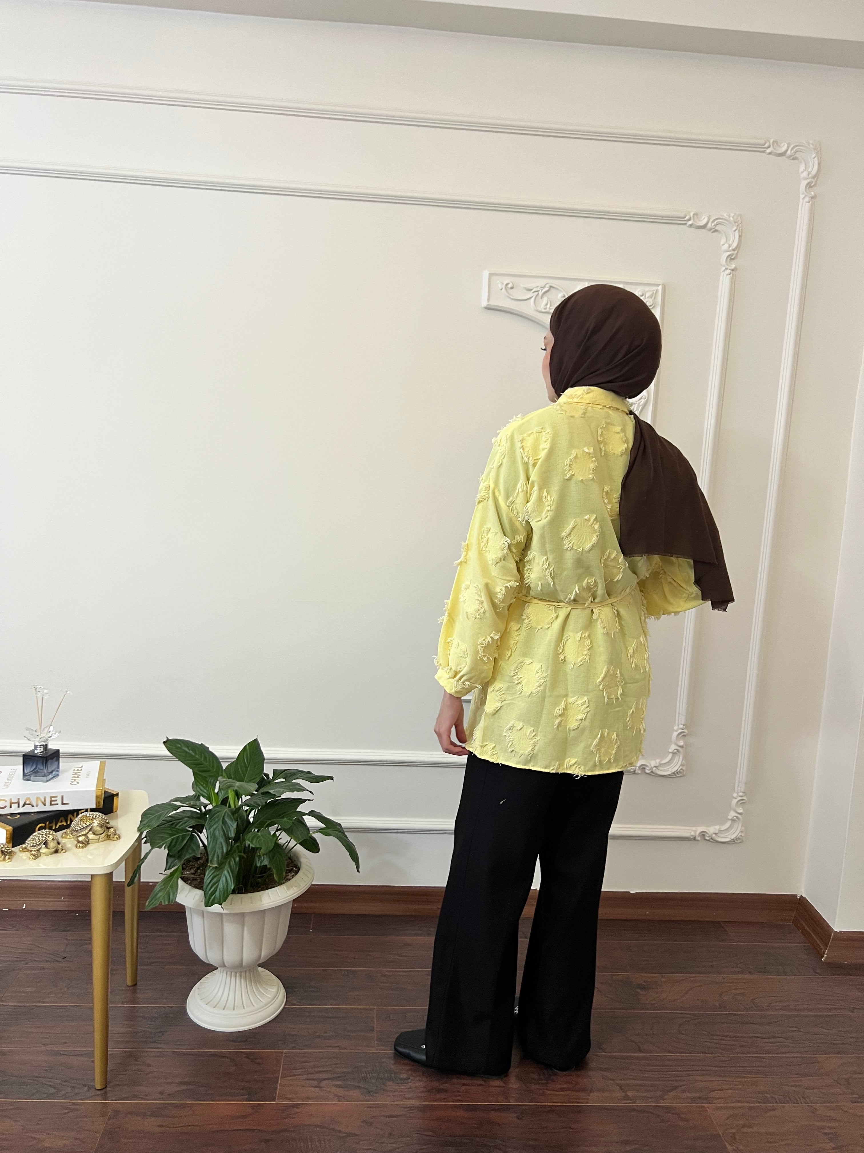 Püskül Detaylı Kimono Gömlek