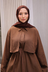 Kahverengi Bel Kuşaklı Takım