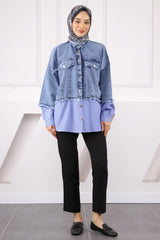 Mavi Kot Garnili Ceket