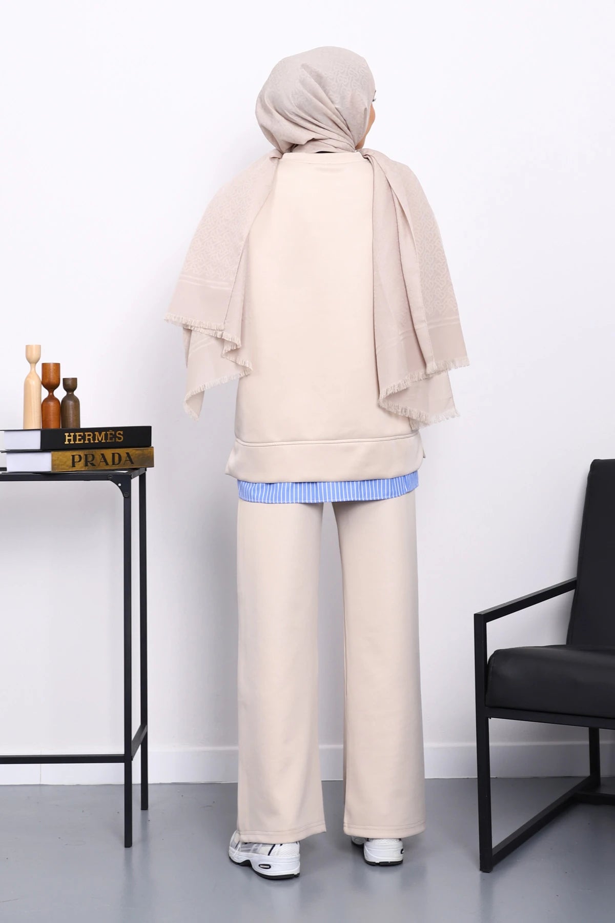 Taş Gömlek Garnili Scuba Sweat Takım