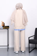 Taş Gömlek Garnili Scuba Sweat Takım